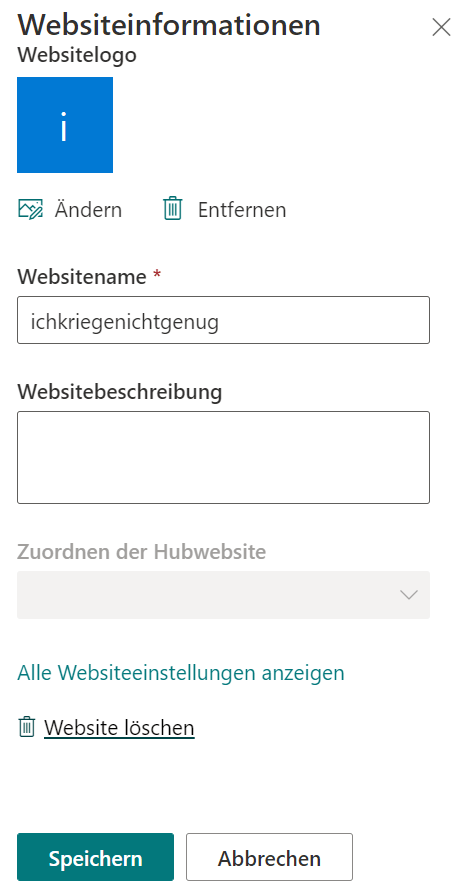 Screenshot, der den Dialog zum Löschen einer SharePoint-Webseite anzeigt.