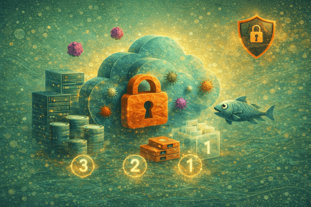 Illustration, die zeigt, dass auch Cloudspeicher von Attacken und Schadsoftware betroffen sein können – ein visuelles Beispiel dafür, warum moderner Ransomware Schutz heute unverzichtbar ist.