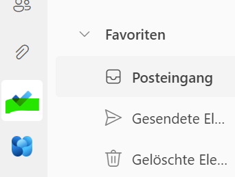 Ein Screenshot, der die Schaltfläche zu Microsoft To Do in der Webversion von Outlook zeigt.